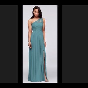 David’s Bridal bridesmaid teal dress size 6